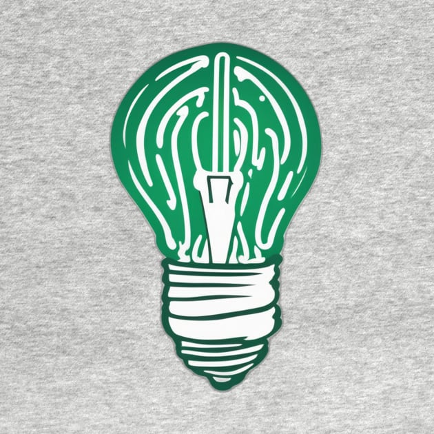 Light Bulb Emerald Green Shadow Silhouette Anime Style Collection No. 430 by cornelliusy